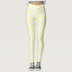 Maize Yellow Polka Dots Circles Leggings