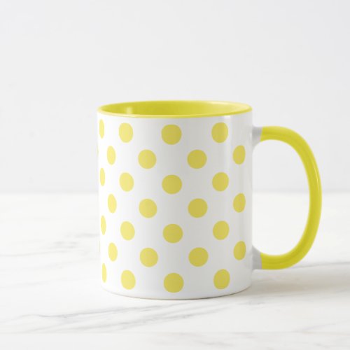 Maize Yellow Polka Dots Circles Mug