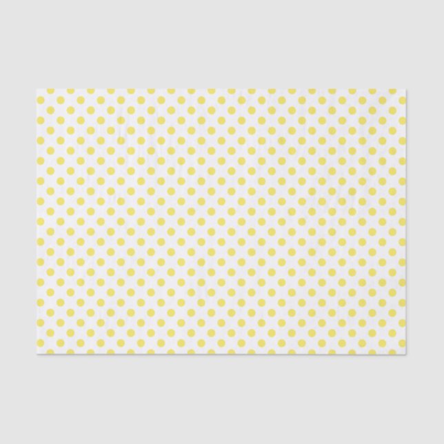 Maize Yellow Polka Dots Circles Tissue Paper (Front)
