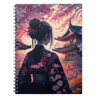 Maja Kirschblüten - Spiral Fotonotizbuch Notebook