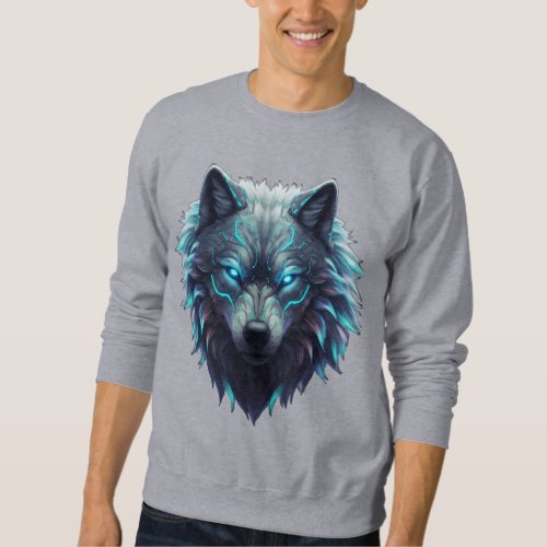 Majestic 3D Wolf Graphic Tee – Cyberpunk Forest Sp