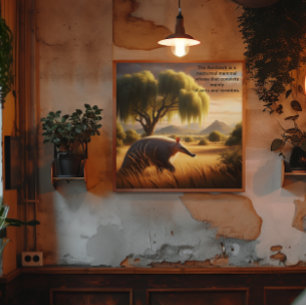 Majestic Aardvark in Sunlit Field Poster