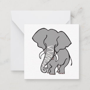 Majestic African Elephant - Endangered animal - Note Card