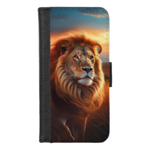 Majestic African Lion in a Serengeti Sunset iPhone 8/7 Wallet Case
