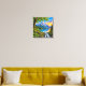 Majestic Alpine Mountain Lake Sunset Landscape Art canvas photo tile product preview