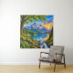 Majestic Alpine Mountain Lake Sunset Landscape Art tapestry product preview with mountain and lake scenery