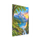 Majestic Alpine Mountain Lake Sunset Landscape metal print displaying a scenic alpine sunset design