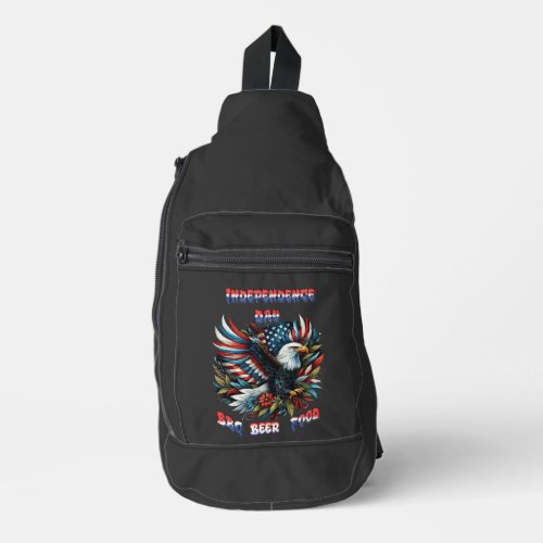 Majestic American Freedom Independence Day Sling Bag