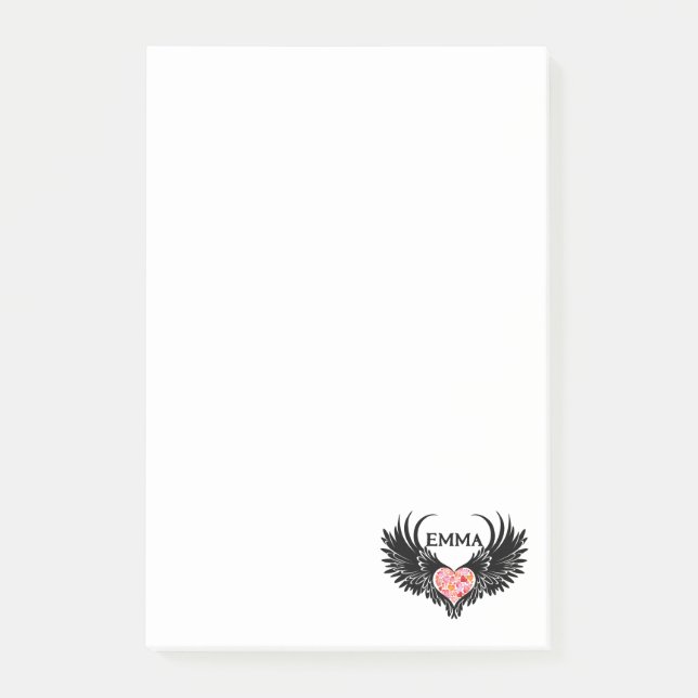Majestic Angel with Black Wings Post-it Notes (Front)