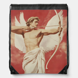 Majestic Angelic Archer - A Symbol of Love and Pas Drawstring Bag