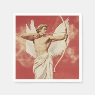 Majestic Angelic Archer - A Symbol of Love and Pas Napkins
