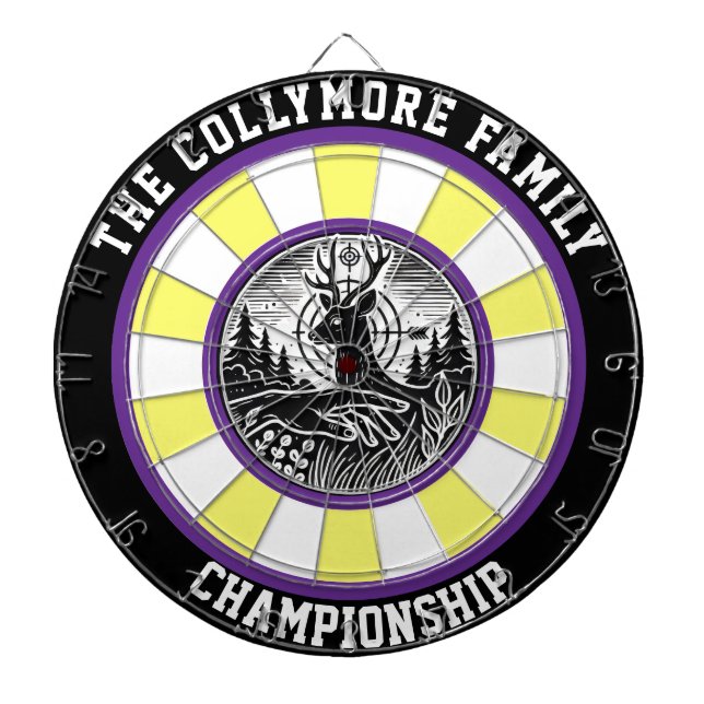 Majestic Antlered Deer Artwork Dart Board (Front)