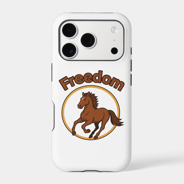 **Majestic Arabian Horse in the Golden Desert** iPhone Case (Back)