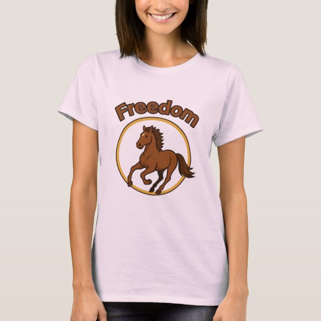 **Majestic Arabian Horse in the Golden Desert** T-Shirt (Front)