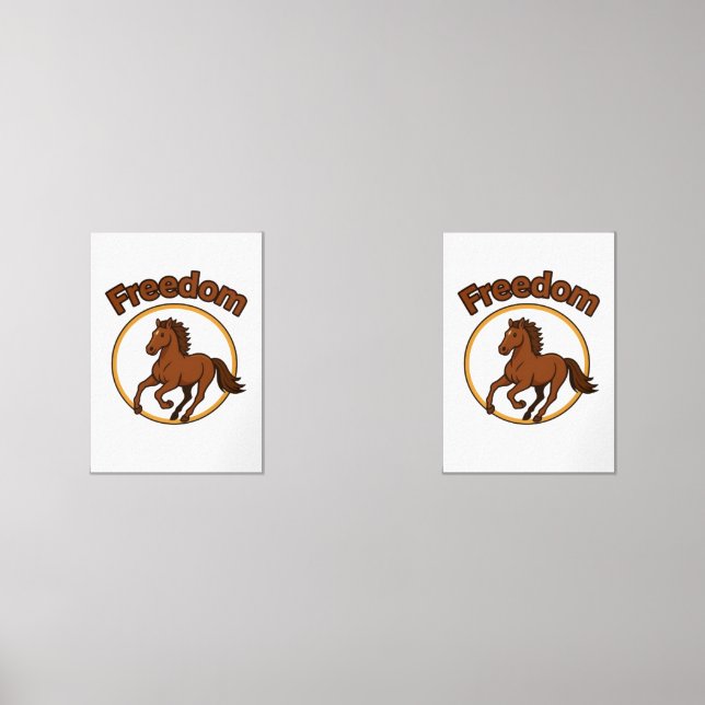 **Majestic Arabian Horse in the Golden Desert** Wall Art Sets (Front)