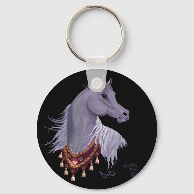 Majestic Arabian Horse Key Chain (Front)