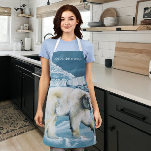 Majestic Arctic Polar Bear Blue Glaciers Icebergs Apron