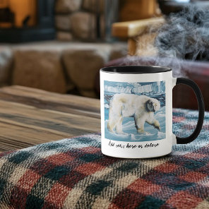 Majestic Arctic Polar Bear Blue Glaciers Icebergs Mug