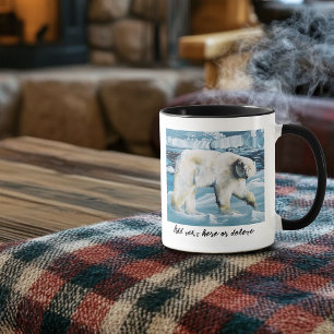 Majestic Arctic Polar Bear Blue Glaciers Icebergs Mug