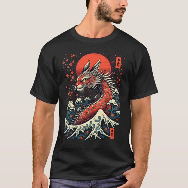 Majestic Artistic Japanese Dragon Spirit Tee (Front)