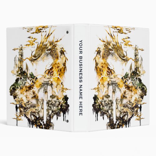 Majestic Asian Mythology Dragon Temple Fantasy 3 Ring Binder