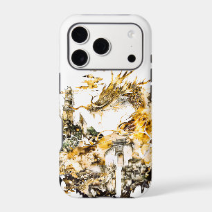 Majestic Asian Mythology Dragon Temple Fantasy iPhone 17 Pro Case