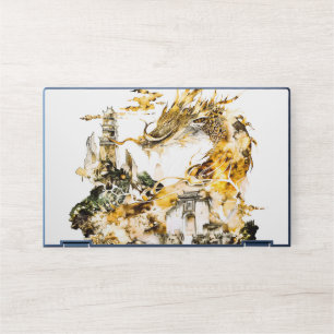 Majestic Asian Mythology Dragon Temple Fantasy HP Laptop Skin