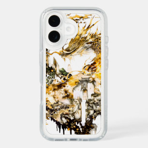 Majestic Asian Mythology Dragon Temple Fantasy iPhone 16 Case