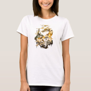 Majestic Asian Mythology Dragon Temple Fantasy  T-Shirt