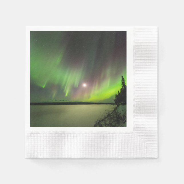 Majestic Aurora Paper Napkins (Front)