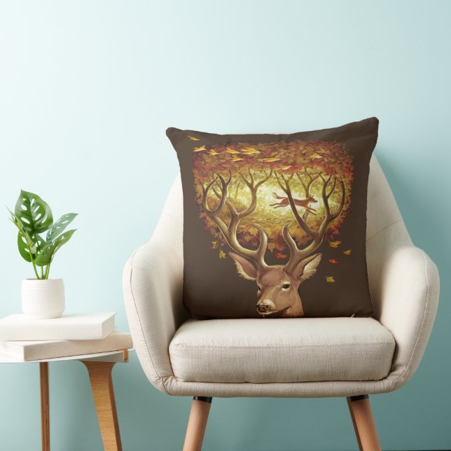 Majestic Autumn Throw Pillow (Chair)