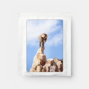 Majestic Baboon on Mountain Peak Tea Bag Drink Mix