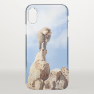 Majestic Baboon on Mountain Peak iPhone X Case