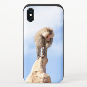 Majestic Baboon on Mountain Peak iPhone XS Slider Case