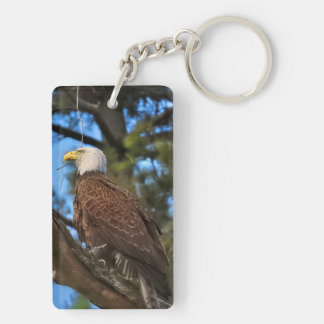 Majestic Bald Eagle 2 sided Keychain