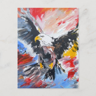 Majestic Bald Eagle Abstract Postcard