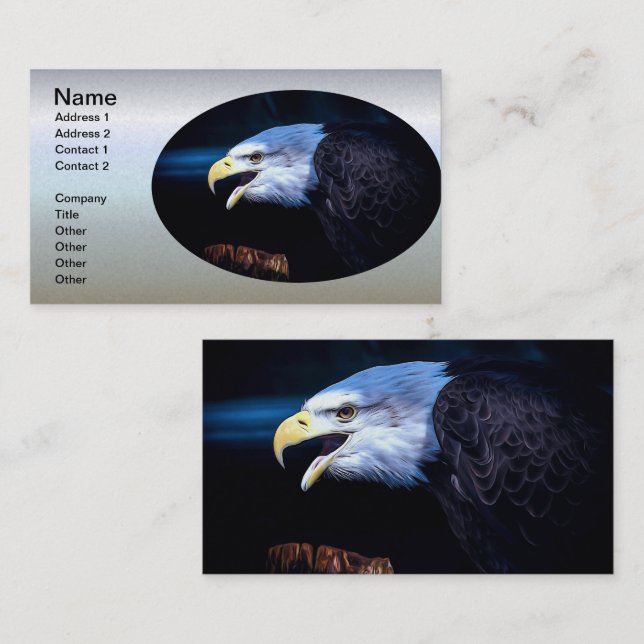 Majestic Bald Eagle Business Card (Front/Back)