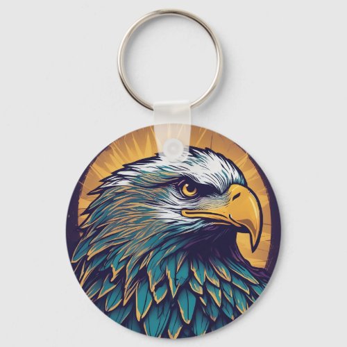Majestic Bald Eagle Keychain
