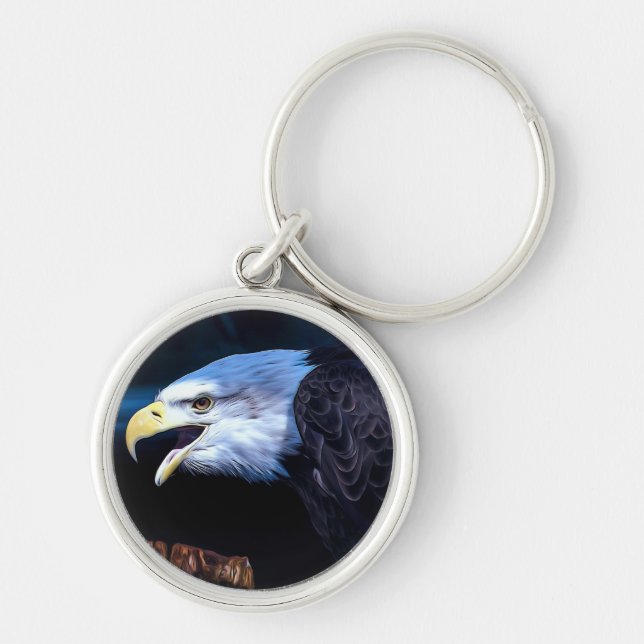Majestic Bald Eagle Keychain (Front)