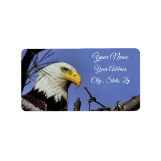 Majestic Bald Eagle Label