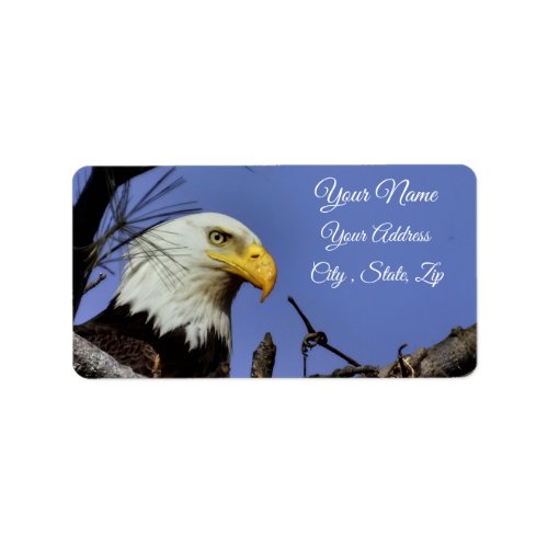 Majestic Bald Eagle Label