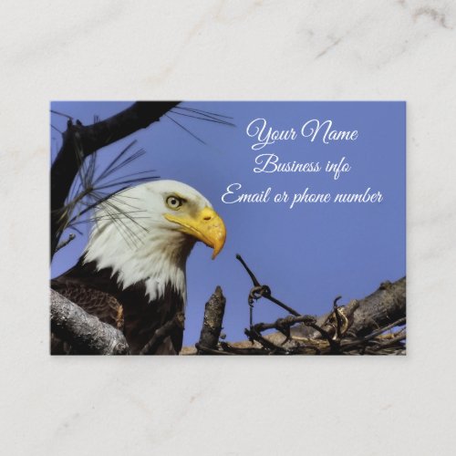 Majestic Bald Eagle Label Business Card