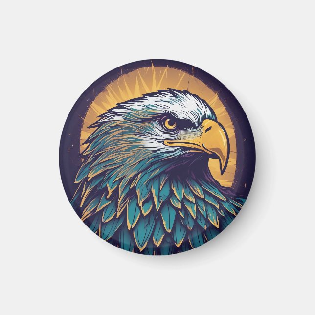 Majestic Bald Eagle Magnet (Front)