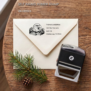 Majestic Bald Eagle Mountain Return Address Self-inking Stamp