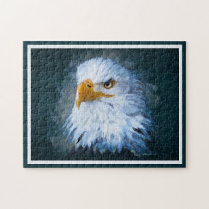 Majestic Bald Eagle Painting Jigsaw Puzzle