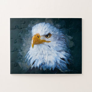 Majestic Bald Eagle Painting Oversized Pieces Jigs Jigsaw Puzzle