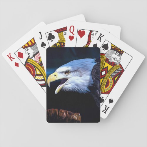 Majestic Bald Eagle Poker Cards