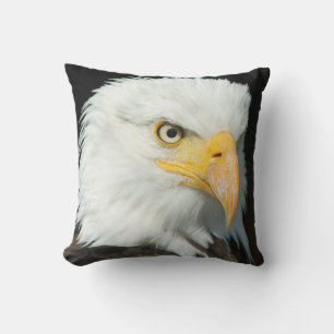 Majestic Bald Eagle Portrait Throw Pillow