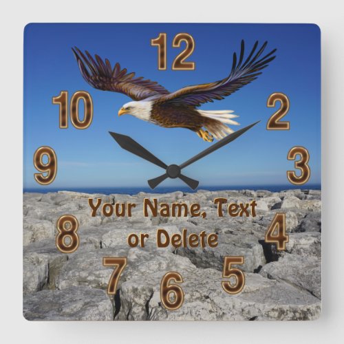 Majestic Bald Eagle Wall Decor Eagle Wall Clock