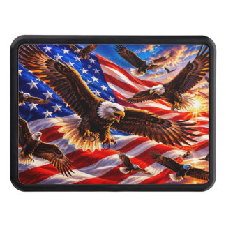Majestic Bald Eagles Hitch Cover